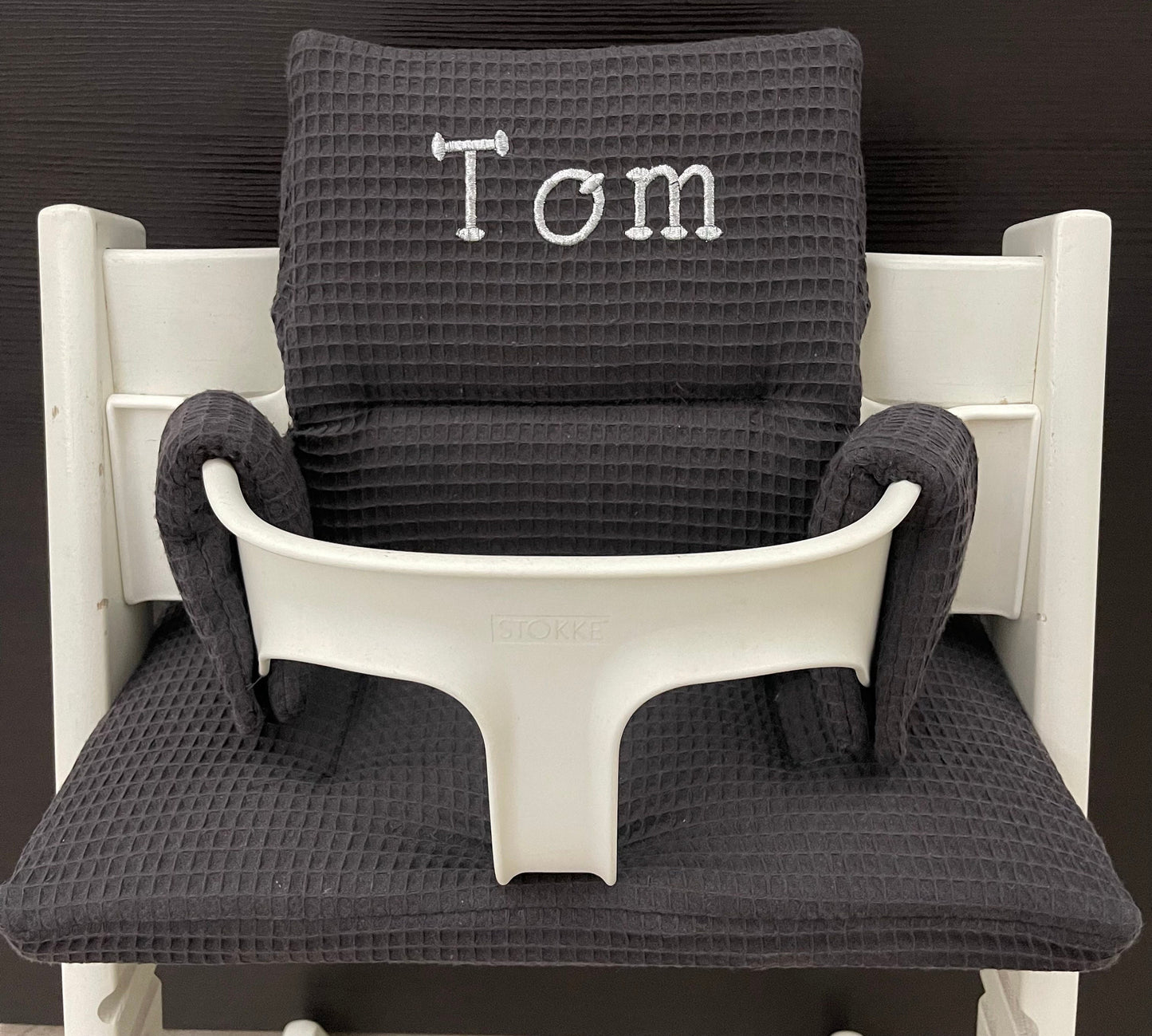 Tripp Trapp Sitzkissen Kissenset für Stokke Hochstuhl - Waffelpiqué Dunkelgrau