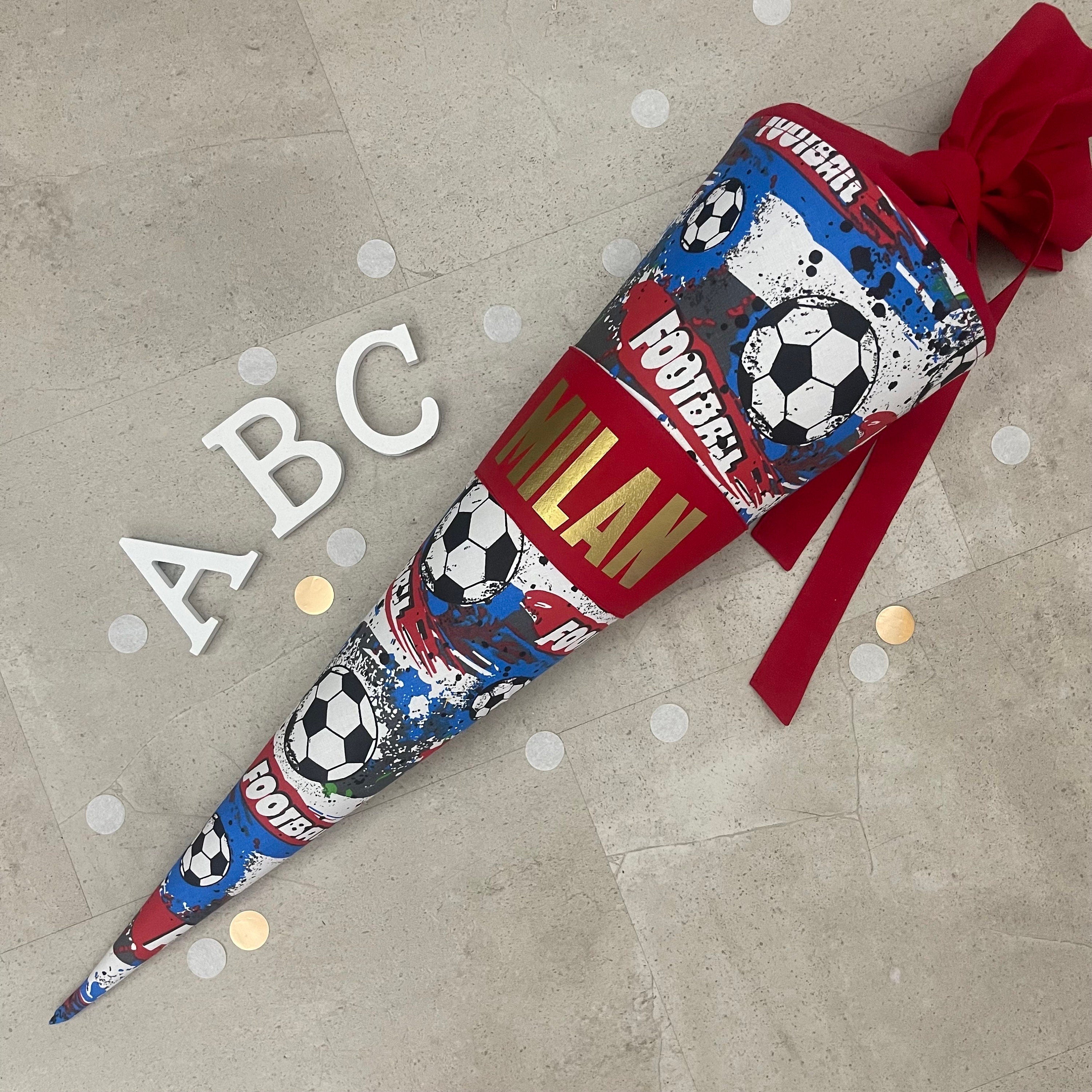 Schultüte Zuckertüte Einschulung Groß 70cm Handmade / Fußball