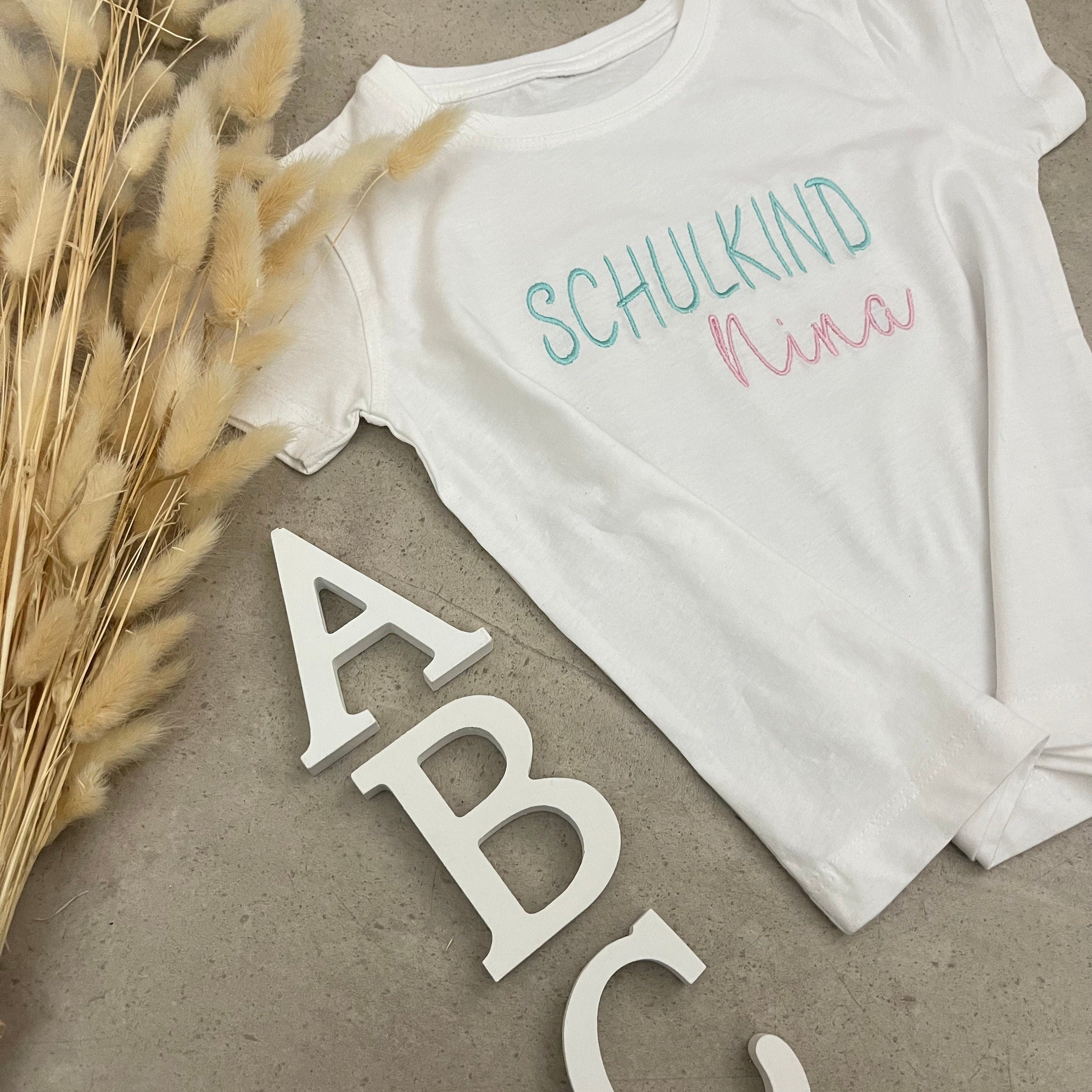 Kinder T-Shirt, Schulkind mit Namen, personalisiert, Einschulung, Schulanfang