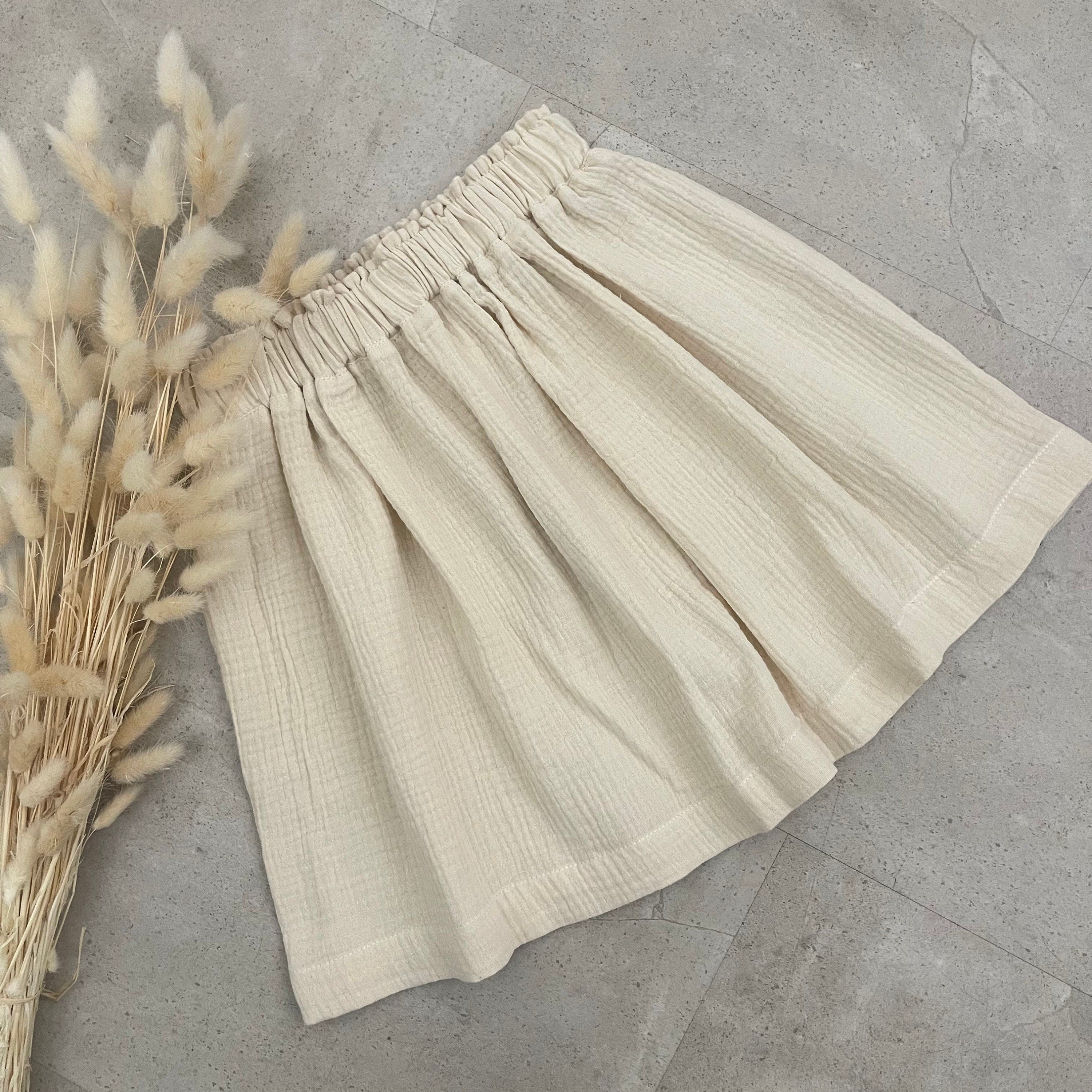 Kinderrock Musselin , Einschulung & Alltag - Creme
