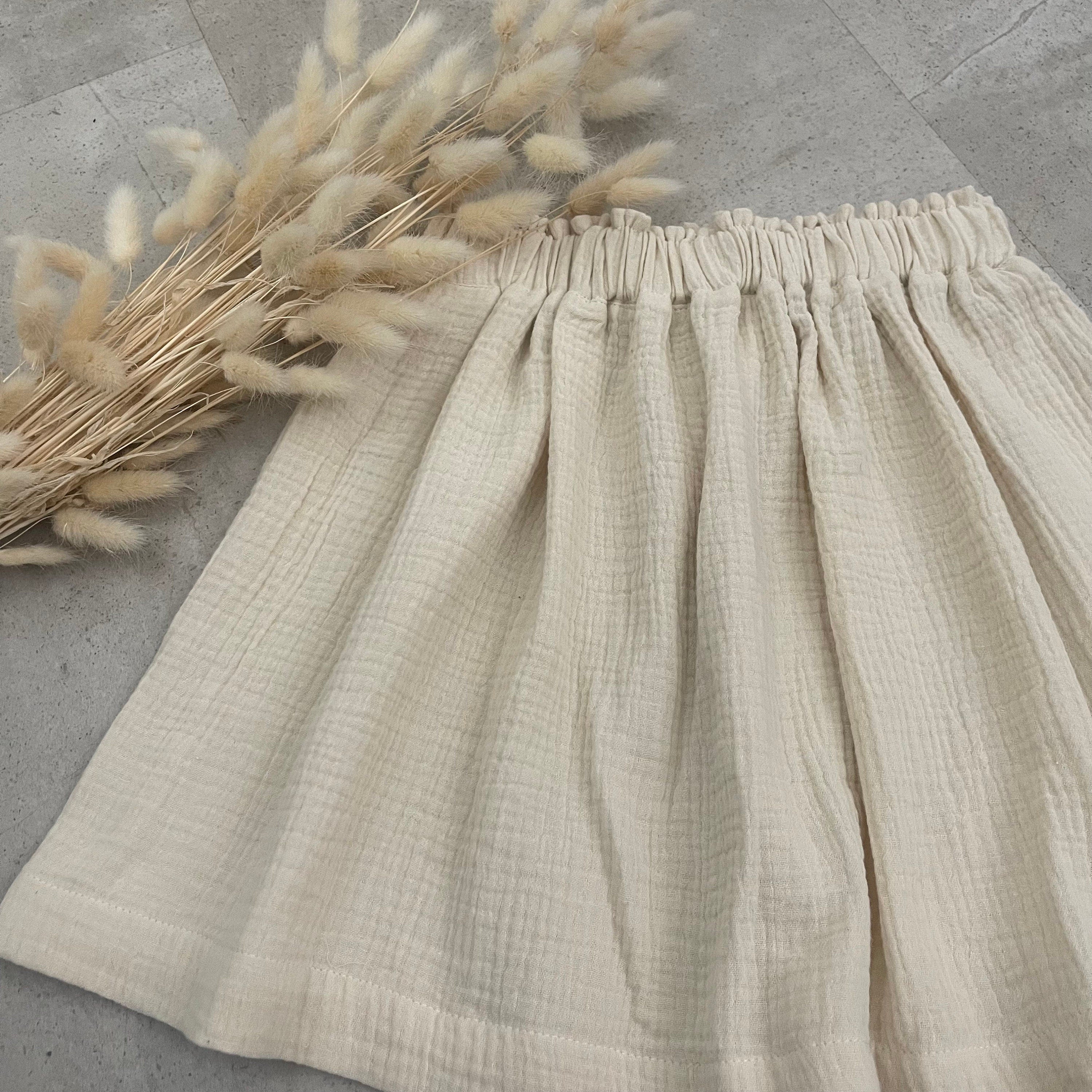 Kinderrock Musselin , Einschulung & Alltag - Creme