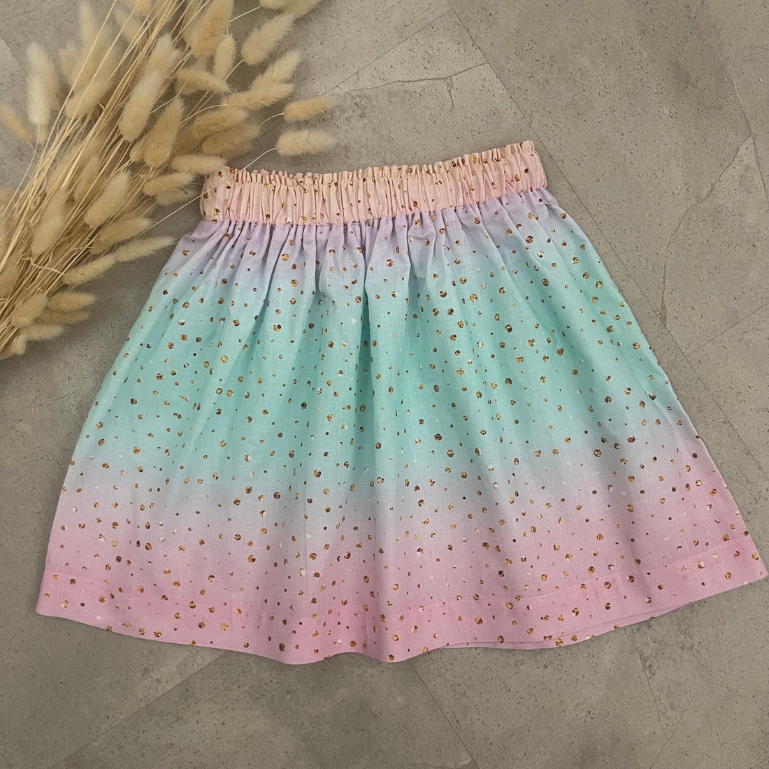 Kinderrock Baumwolle , Einschulung & Alltag - Regenbogen