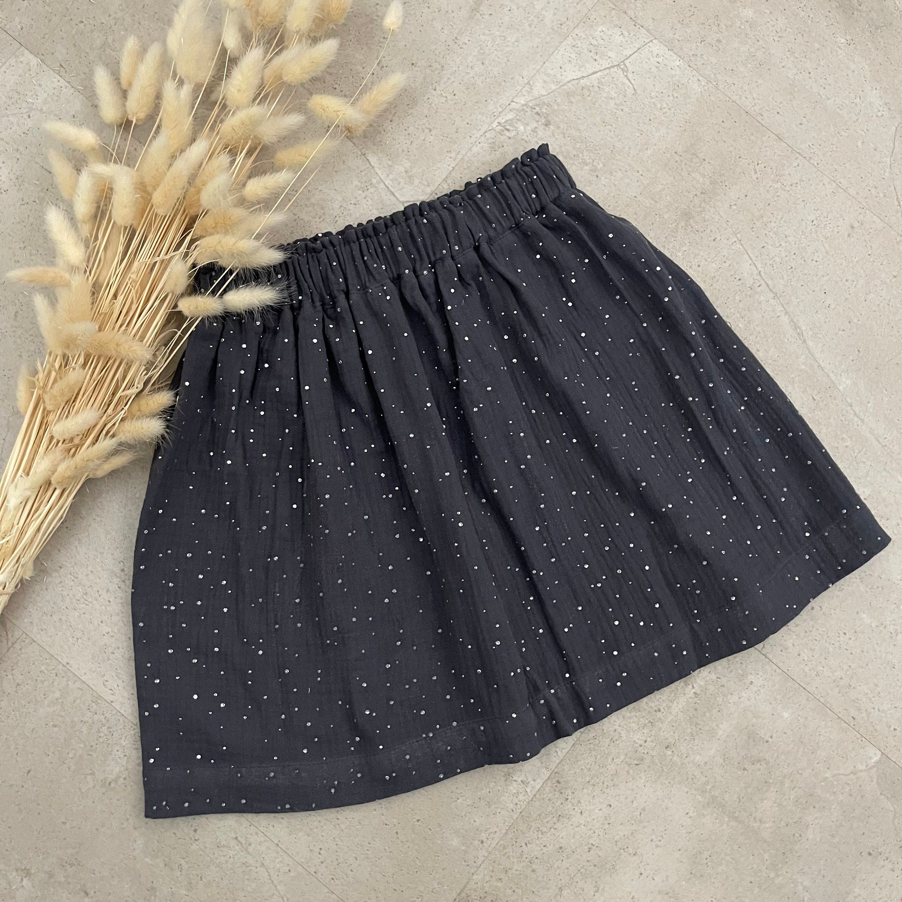 Kinderrock Musselin , Einschulung & Alltag - Dunkelgrau