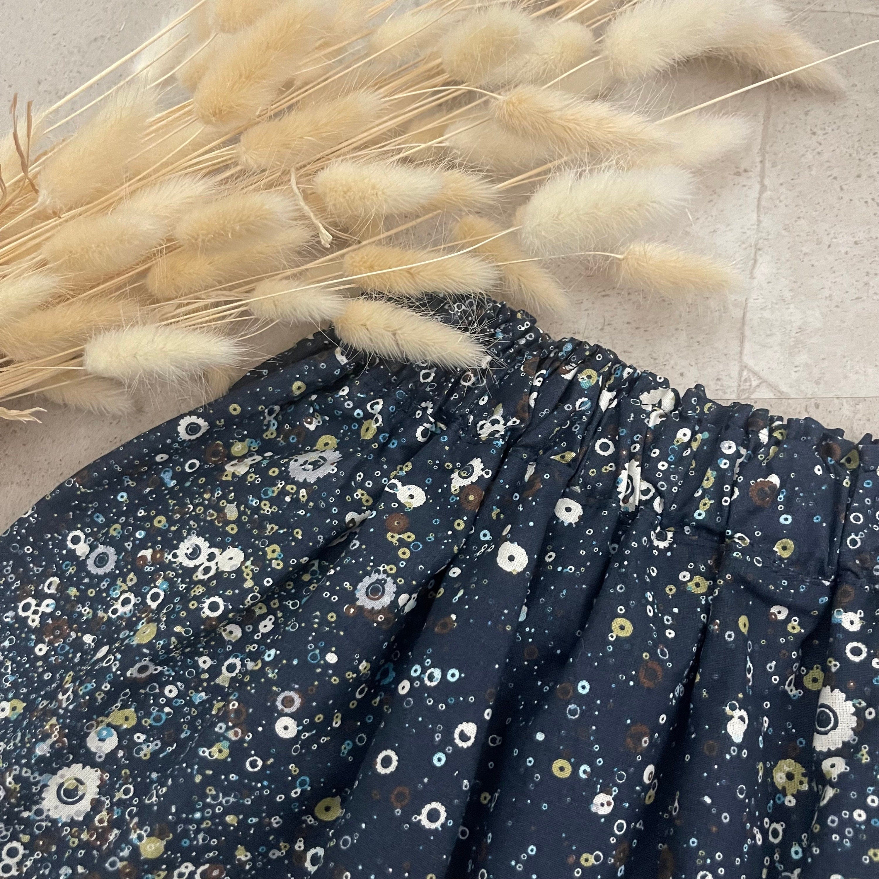 Kinderrock Baumwolle, Einschulung & Alltag - Blumenrausch dunkelblau