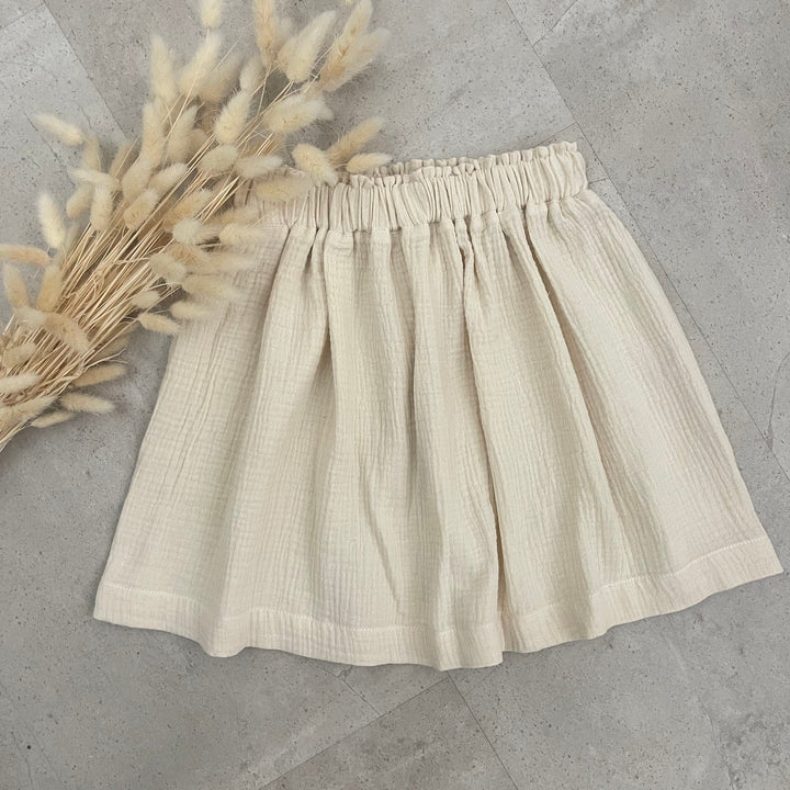 Kinderrock Musselin , Einschulung & Alltag - Creme
