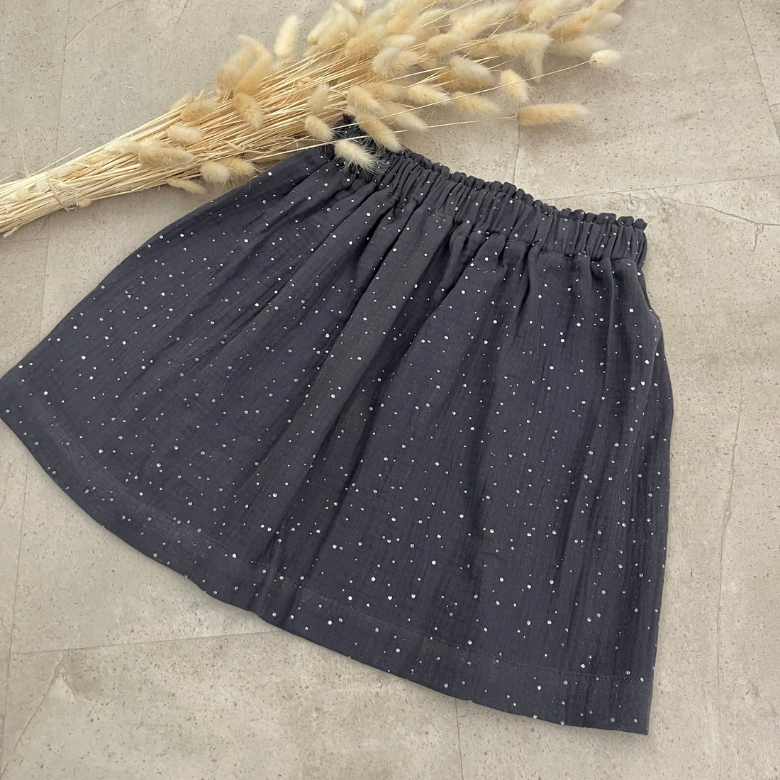 Kinderrock Musselin , Einschulung & Alltag - Dunkelgrau