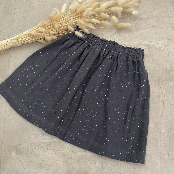 Kinderrock Musselin , Einschulung & Alltag - Dunkelgrau