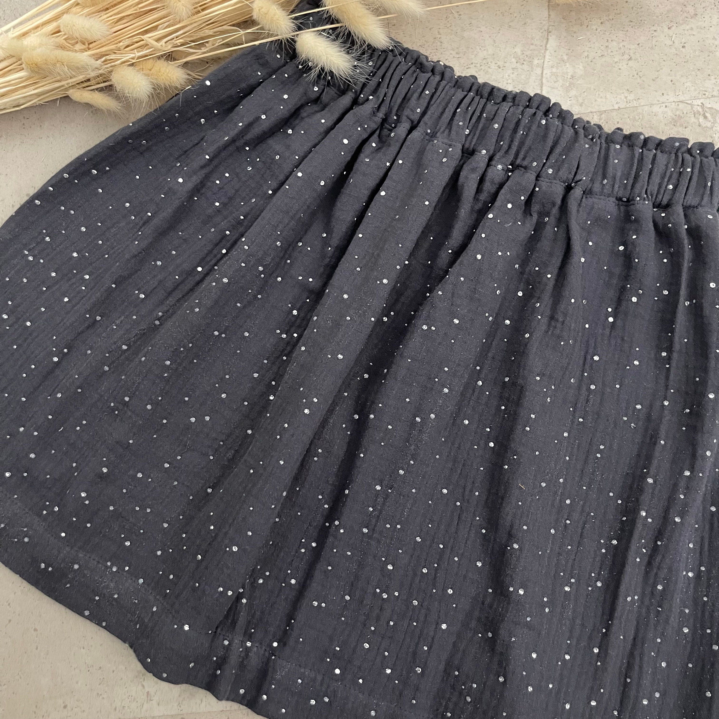 Kinderrock Musselin , Einschulung & Alltag - Dunkelgrau