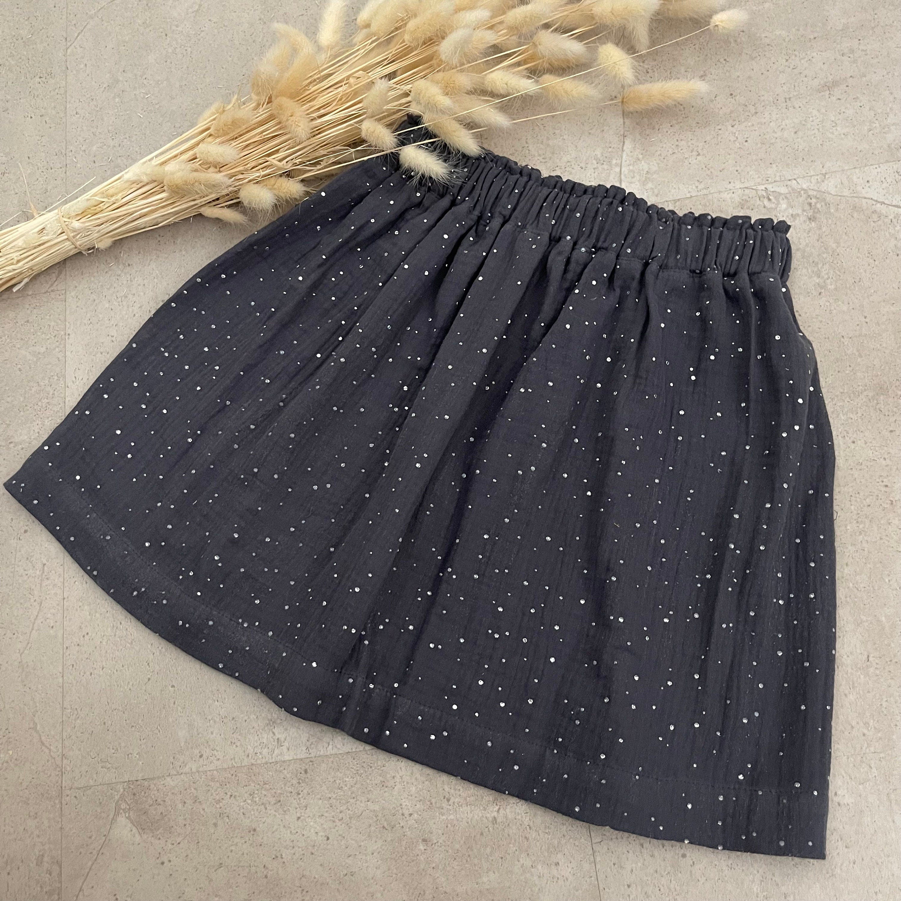 Kinderrock Musselin , Einschulung & Alltag - Dunkelgrau