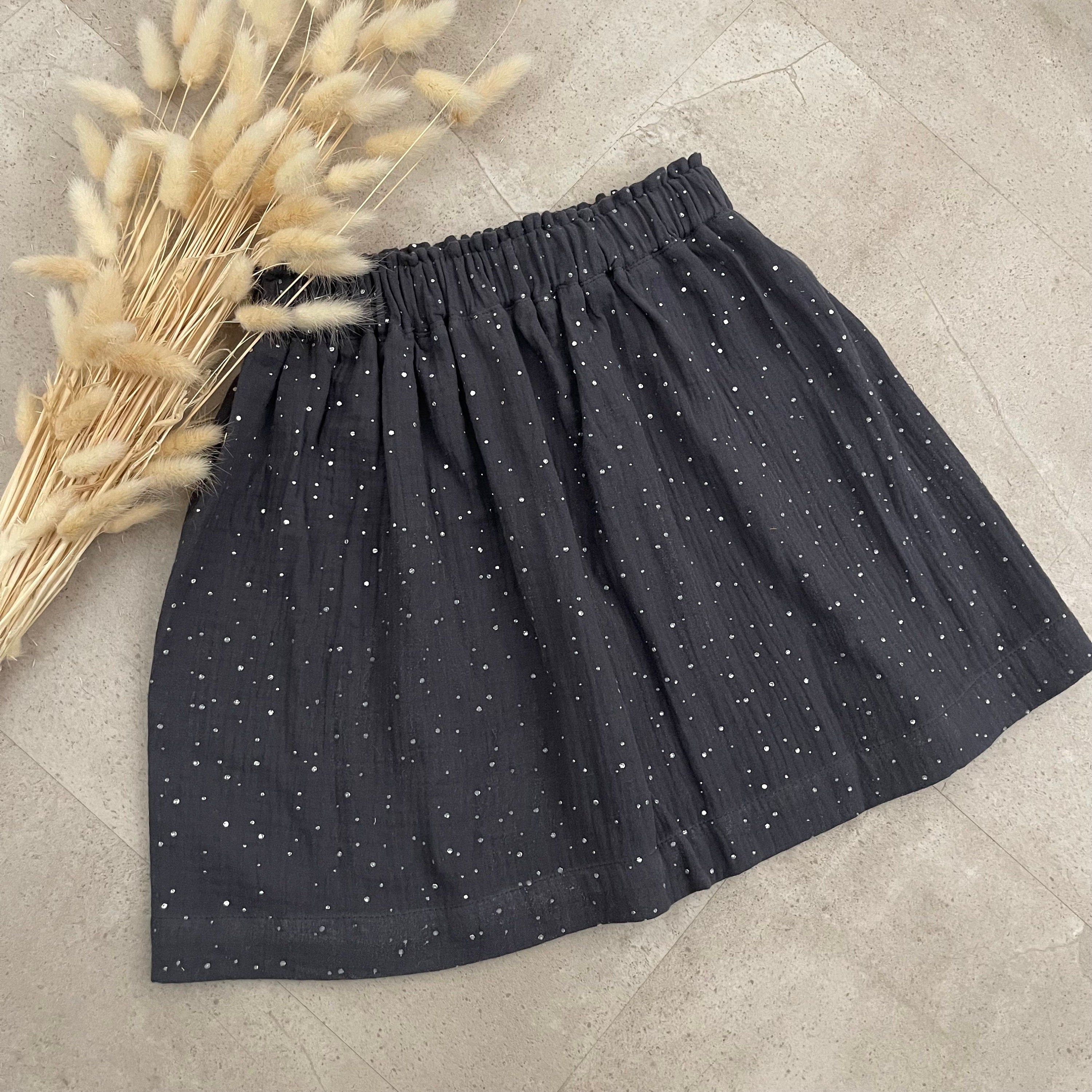 Kinderrock Musselin , Einschulung & Alltag - Dunkelgrau