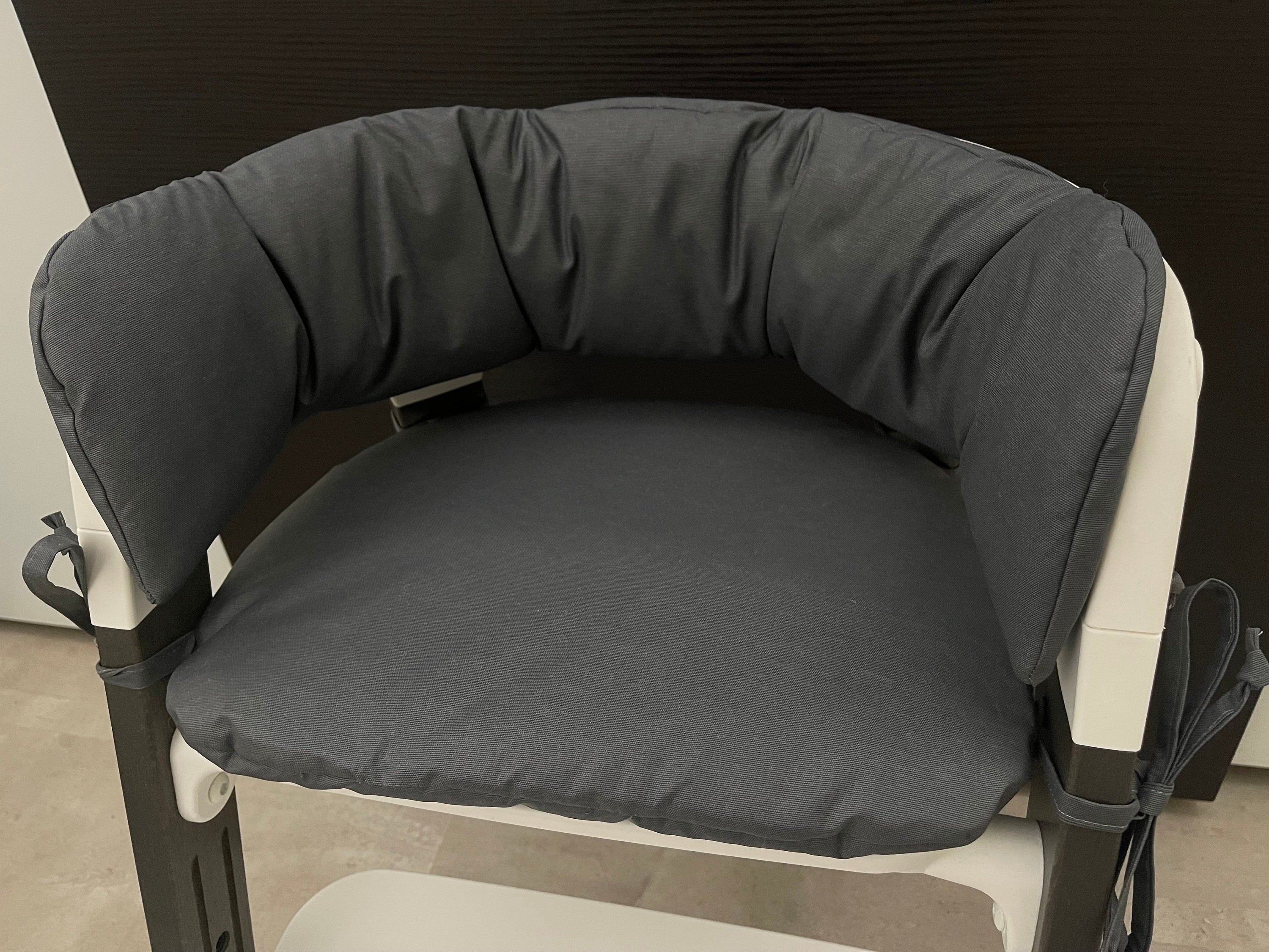 Abwaschbares Sitzkissen Kissenset für Stokke Steps Hochstuhl - Grau