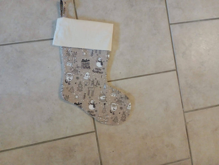 Nikolausstiefel Weihnachtsstrumpf personalisiert mit Namen, Weihnachtsschuh