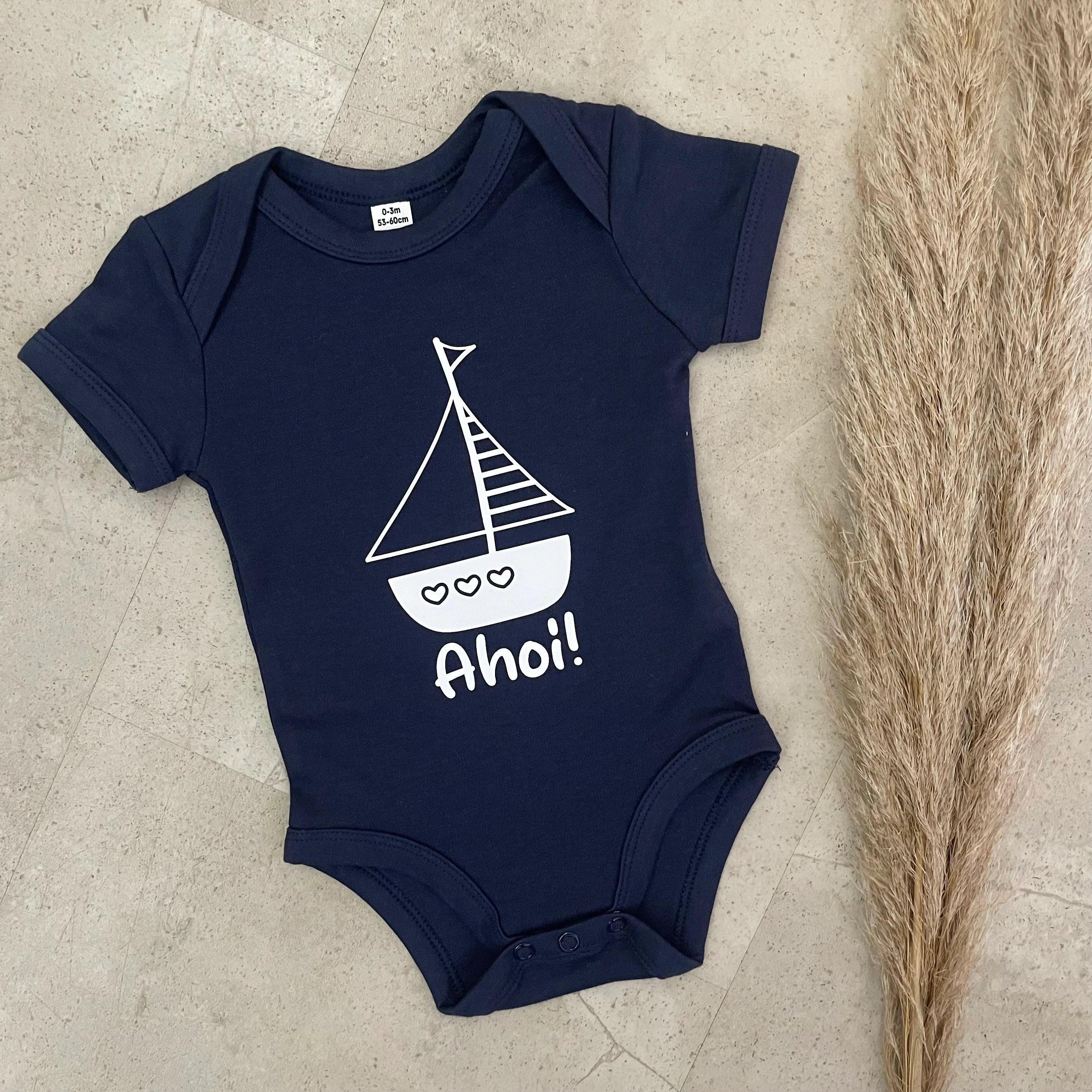 Babybody kurzarm - Ahoi! | Schwangerschaft | Baby | Geburt | Babygeschenk | Geburtsgeschenk | Newborn