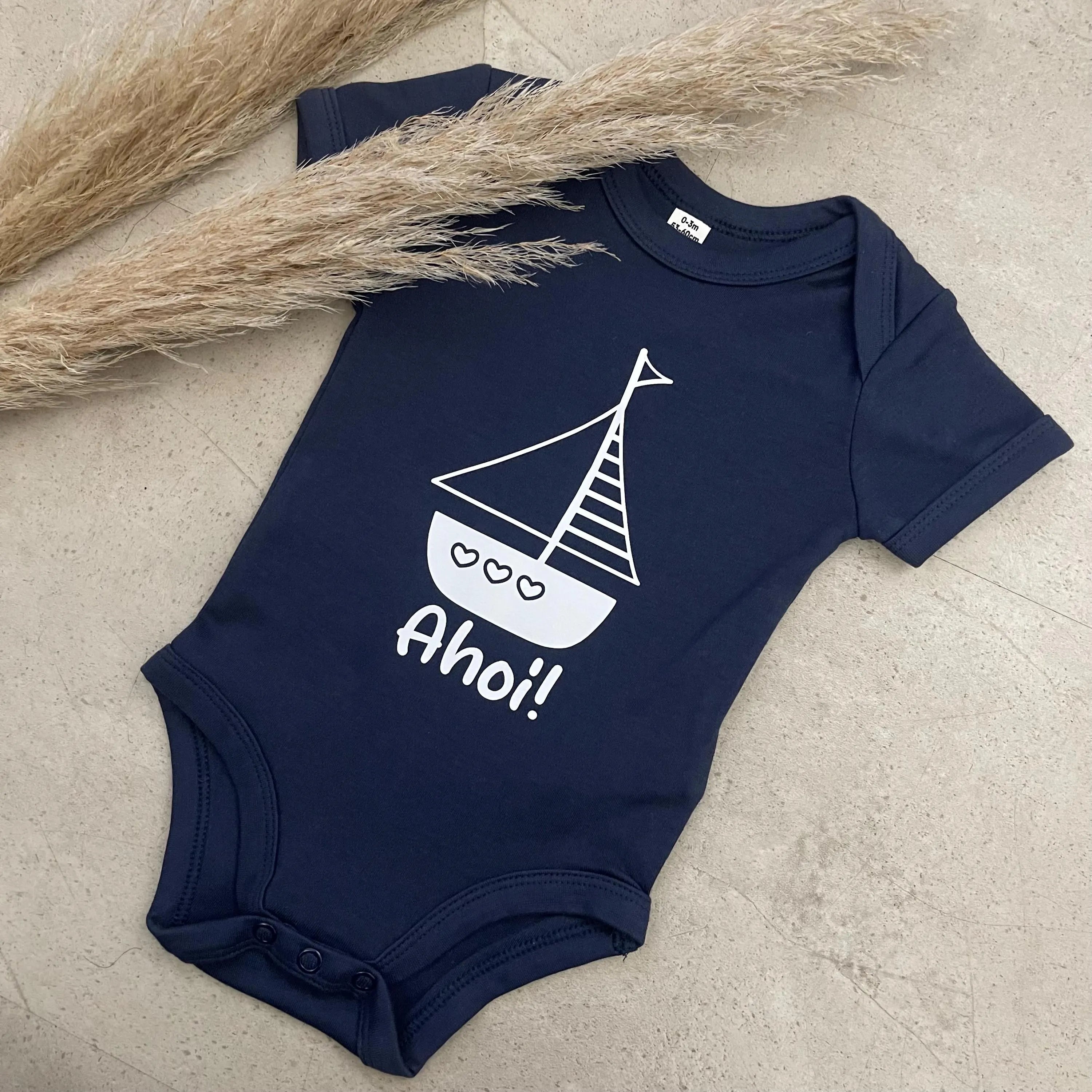 Babybody kurzarm - Ahoi! | Schwangerschaft | Baby | Geburt | Babygeschenk | Geburtsgeschenk | Newborn