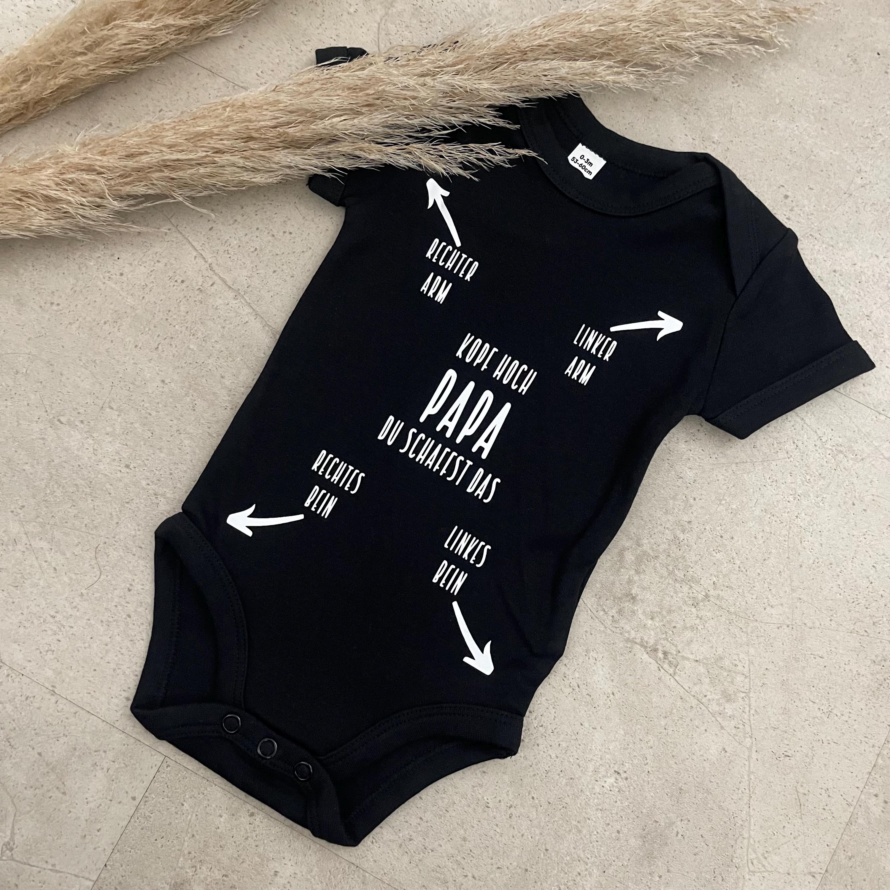 Babybody kurzarm - Papa du schaffst das! | Schwangerschaft | Baby | Geburt | Babygeschenk | Geburtsgeschenk | Newborn