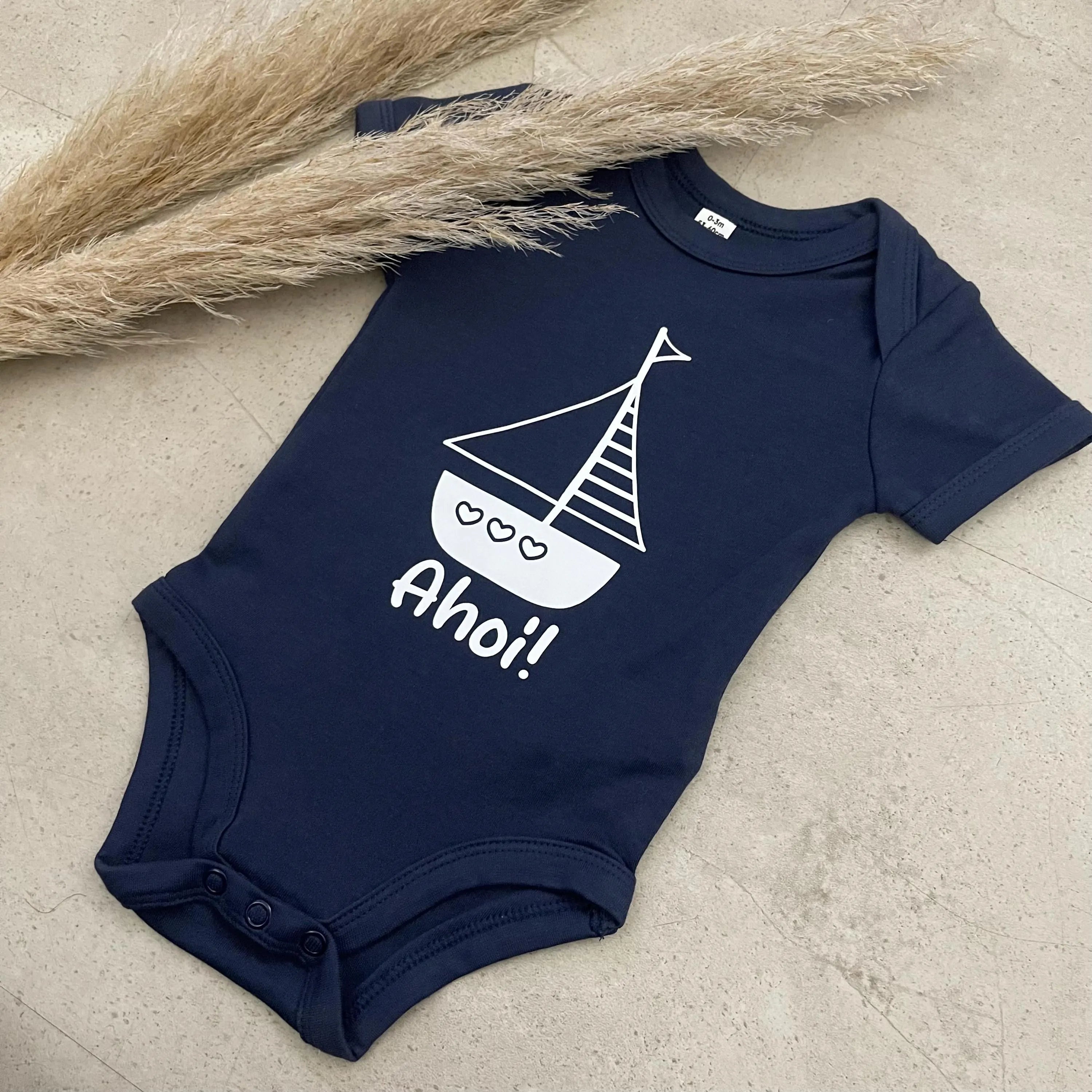 Babybody kurzarm - Ahoi! | Schwangerschaft | Baby | Geburt | Babygeschenk | Geburtsgeschenk | Newborn