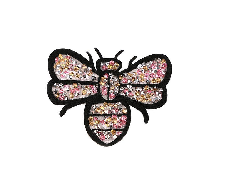 Aufnäher/Aufbügler/Patch - Schmetterling mit Steinchen