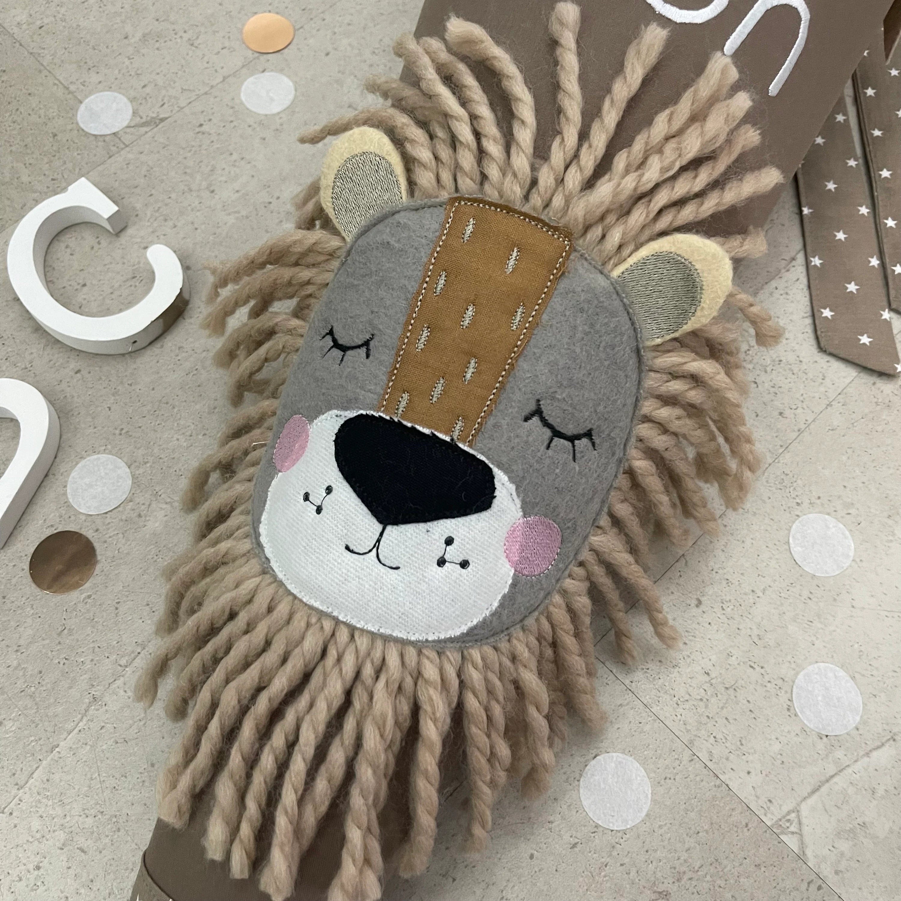 Schultüte Stoff Zuckertüte Einschulung 70cm Handmade - Löwe