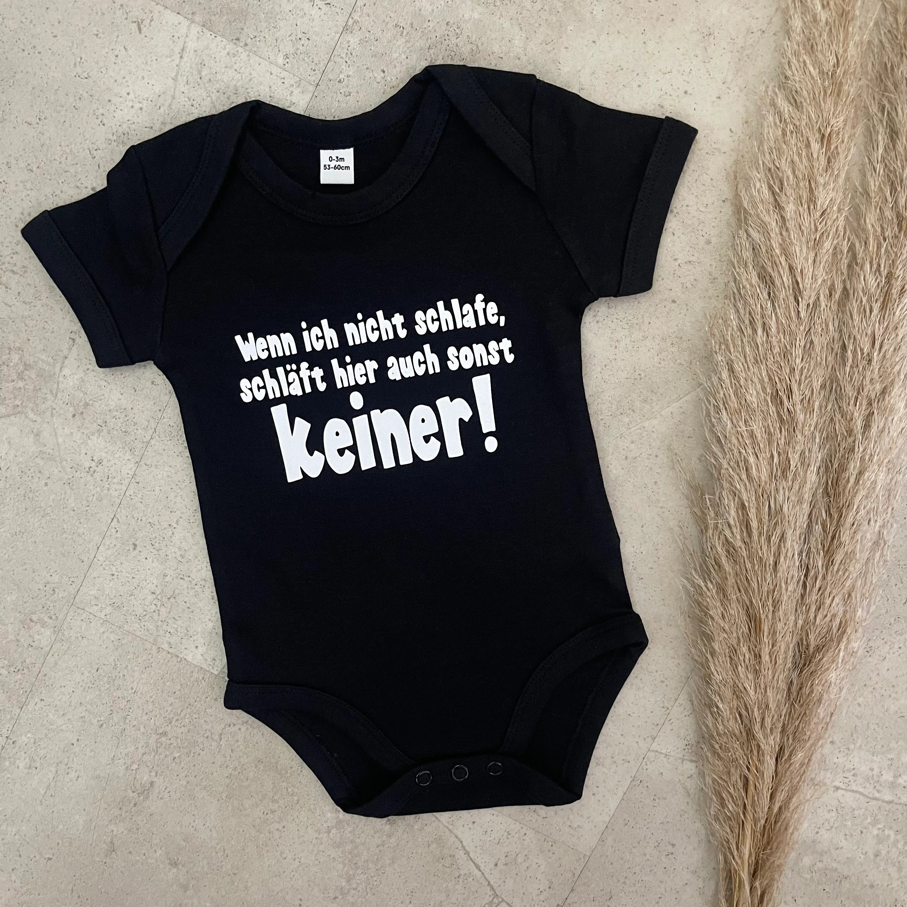Babybody kurzarm - Wenn ich nicht schafe | Schwangerschaft | Baby | Geburt | Babygeschenk | Geburtsgeschenk | Newborn