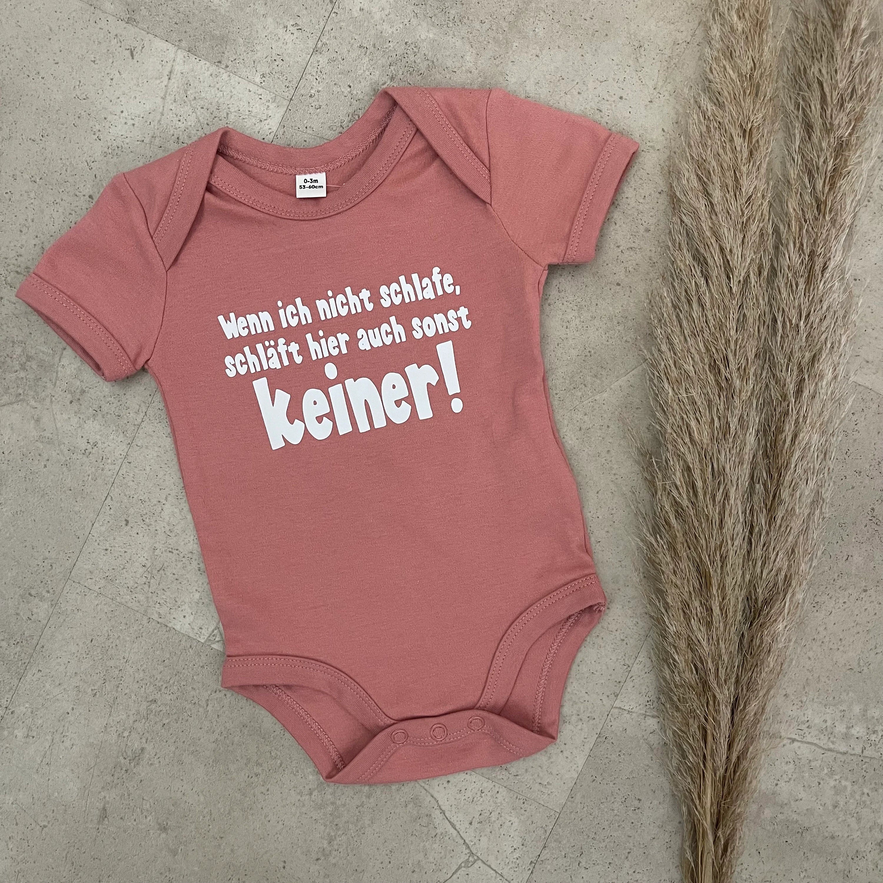 Babybody kurzarm - Wenn ich nicht schafe | Schwangerschaft | Baby | Geburt | Babygeschenk | Geburtsgeschenk | Newborn