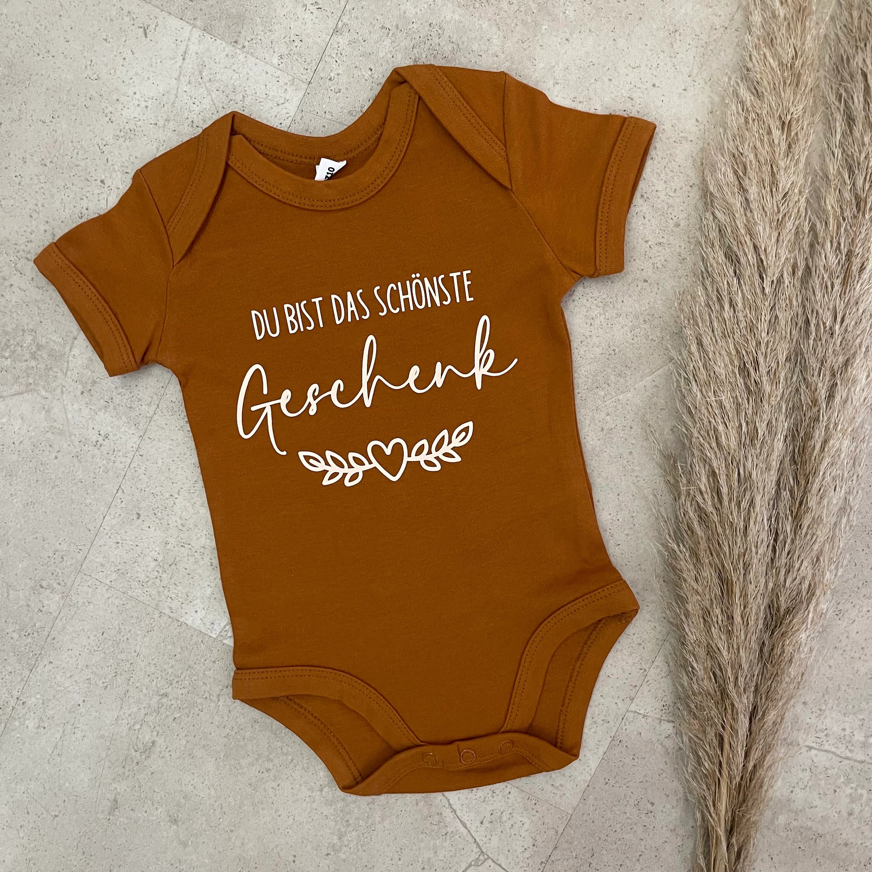 Babybody kurzarm - Du bist das schönste Geschenk| Schwangerschaft | Baby | Geburt | Babygeschenk | Geburtsgeschenk | Newborn