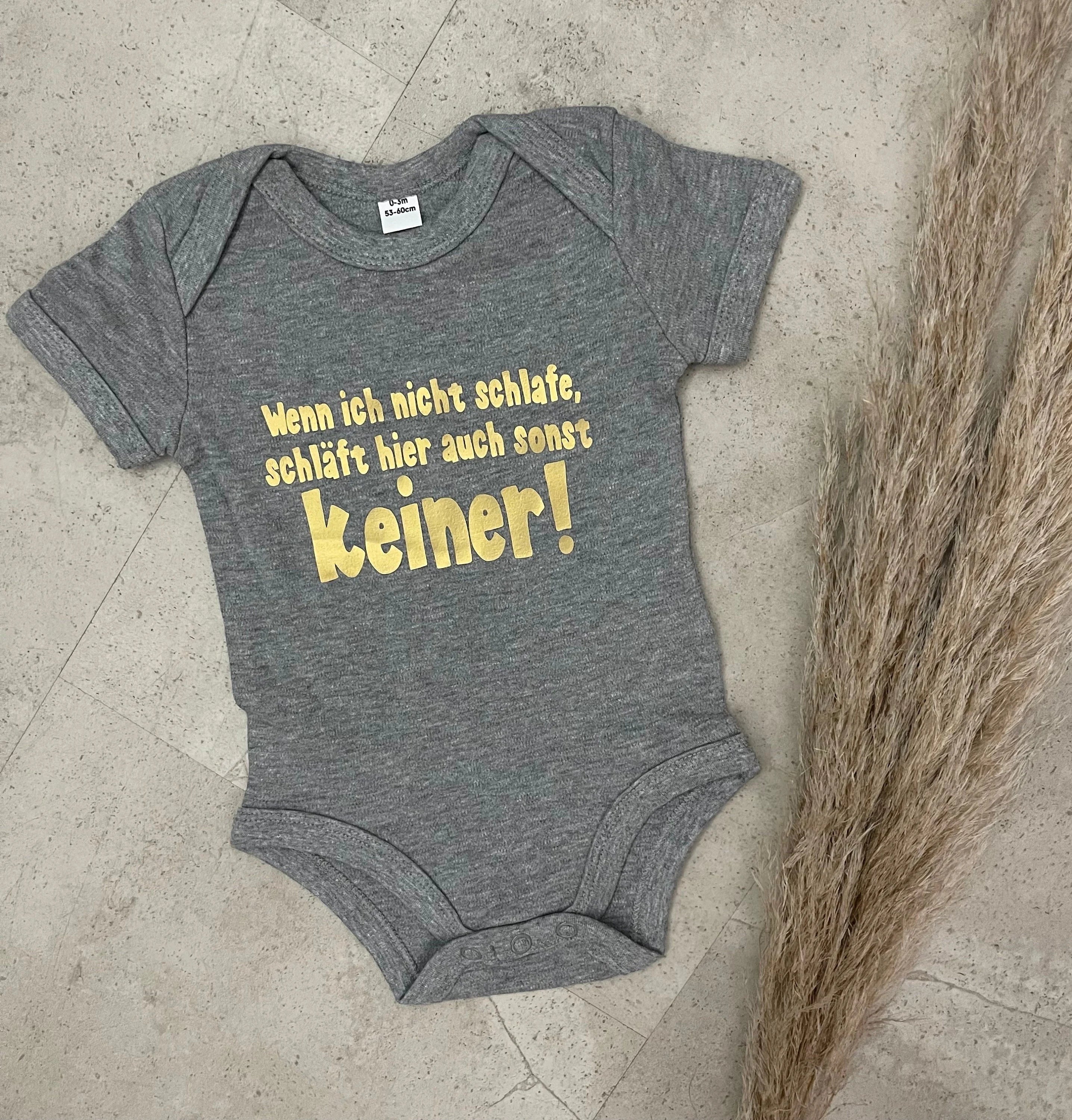 Babybody kurzarm - Wenn ich nicht schafe | Schwangerschaft | Baby | Geburt | Babygeschenk | Geburtsgeschenk | Newborn