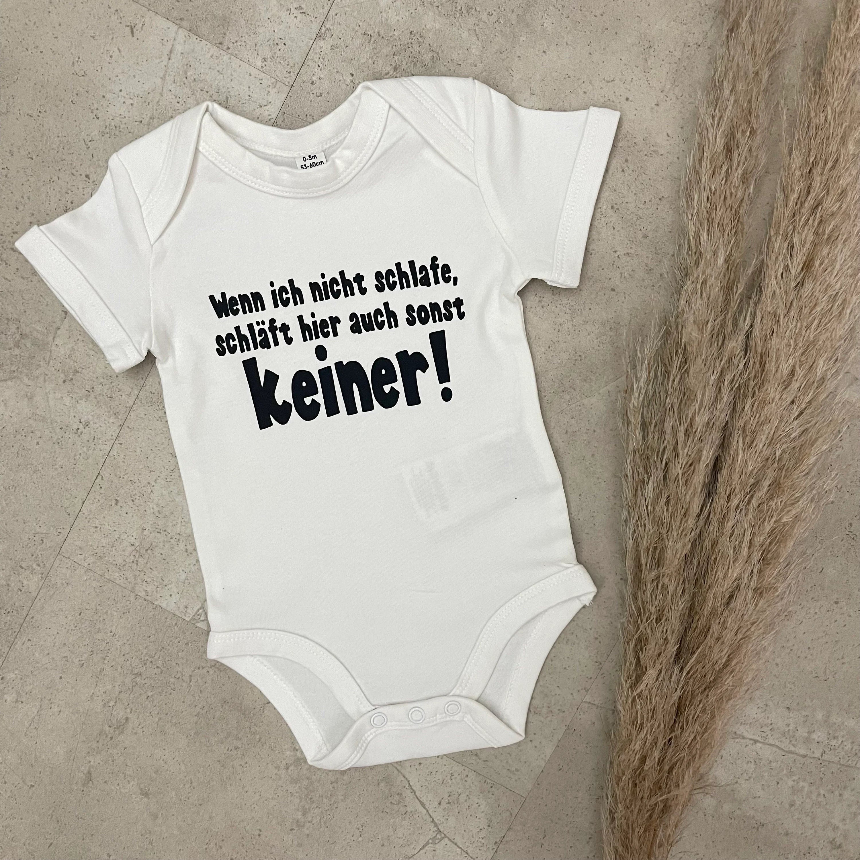 Babybody kurzarm - Wenn ich nicht schafe | Schwangerschaft | Baby | Geburt | Babygeschenk | Geburtsgeschenk | Newborn