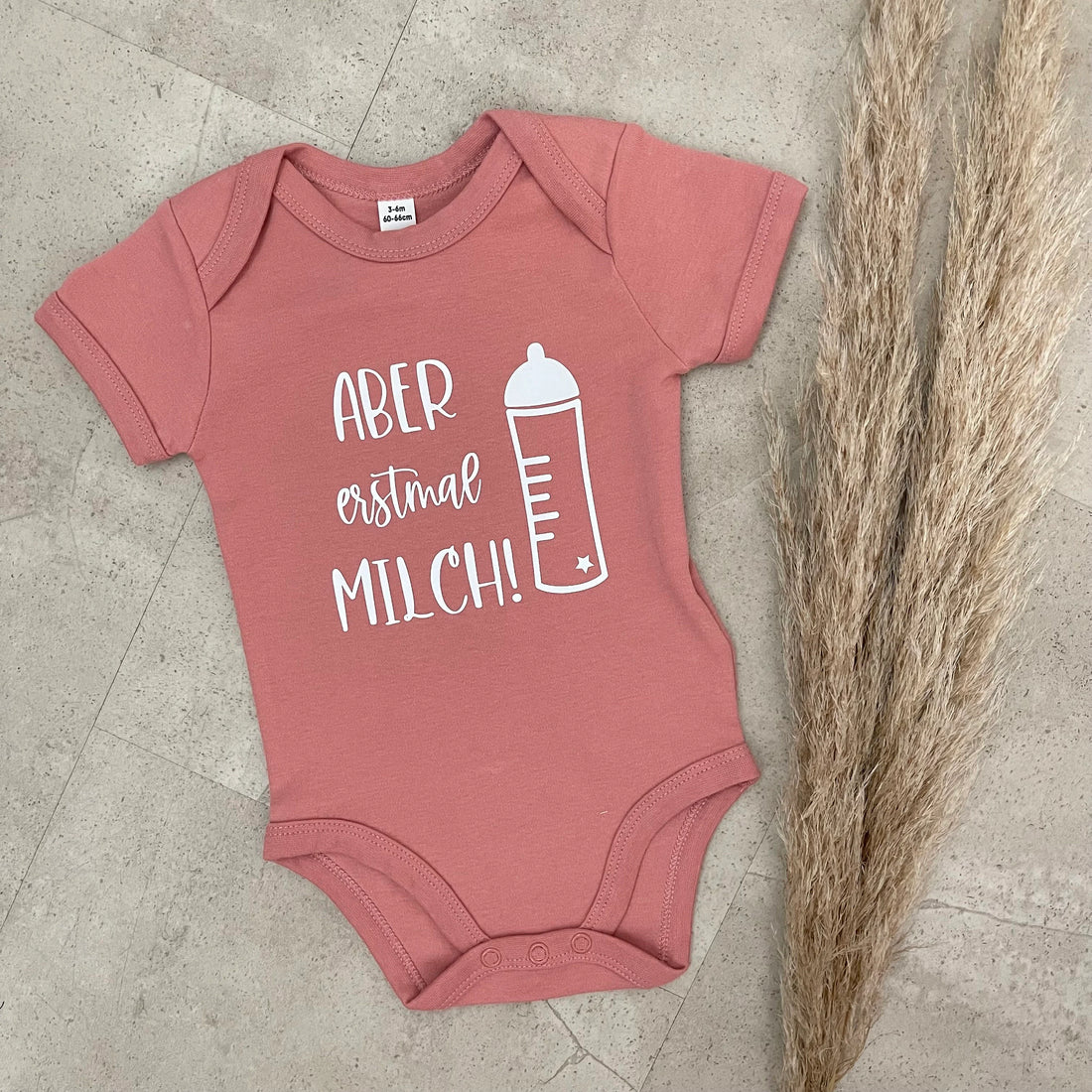 Babybody kurzarm - Aber erstmal Milch| Schwangerschaft | Baby | Geburt | Babygeschenk | Geburtsgeschenk | Newborn