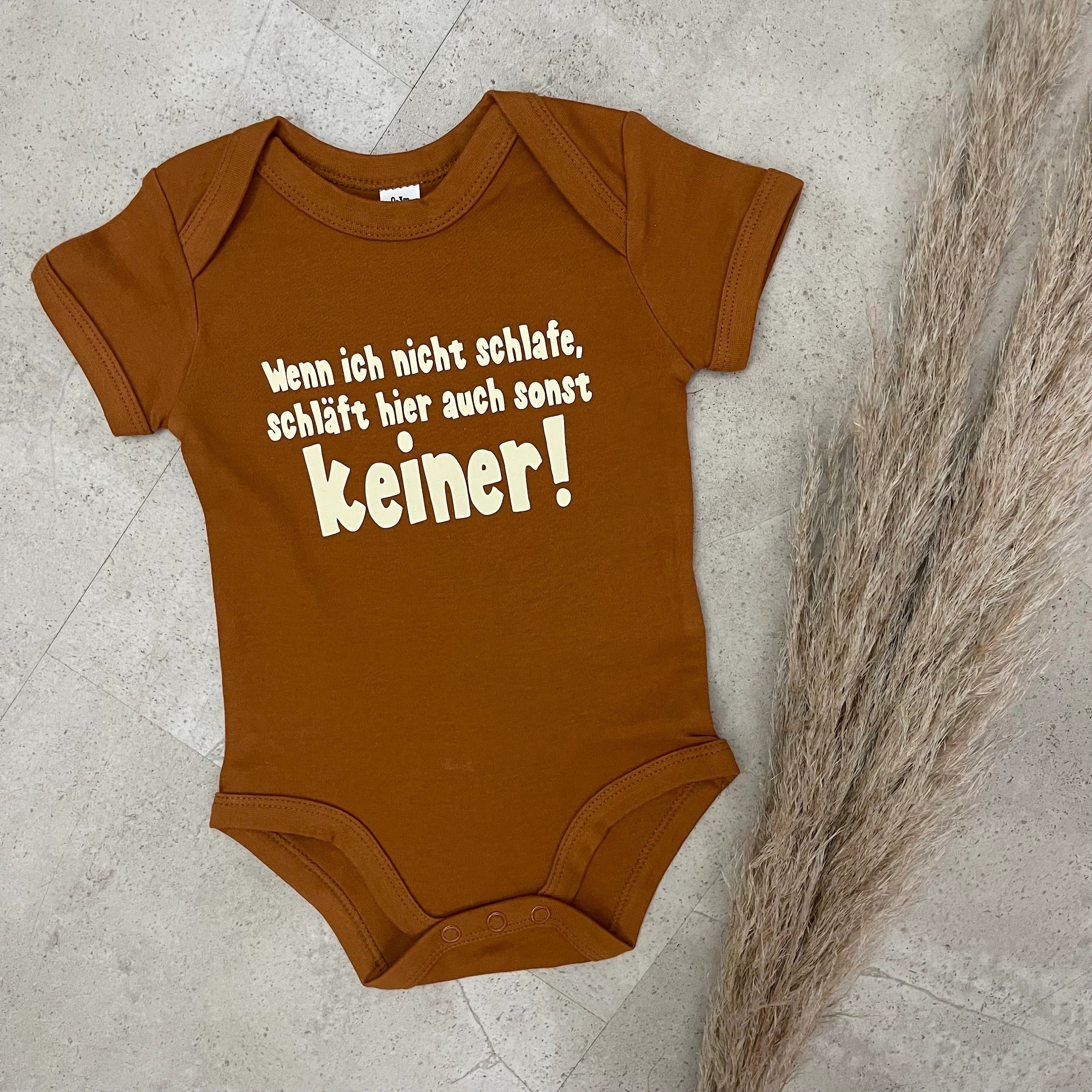 Babybody kurzarm - Wenn ich nicht schafe | Schwangerschaft | Baby | Geburt | Babygeschenk | Geburtsgeschenk | Newborn