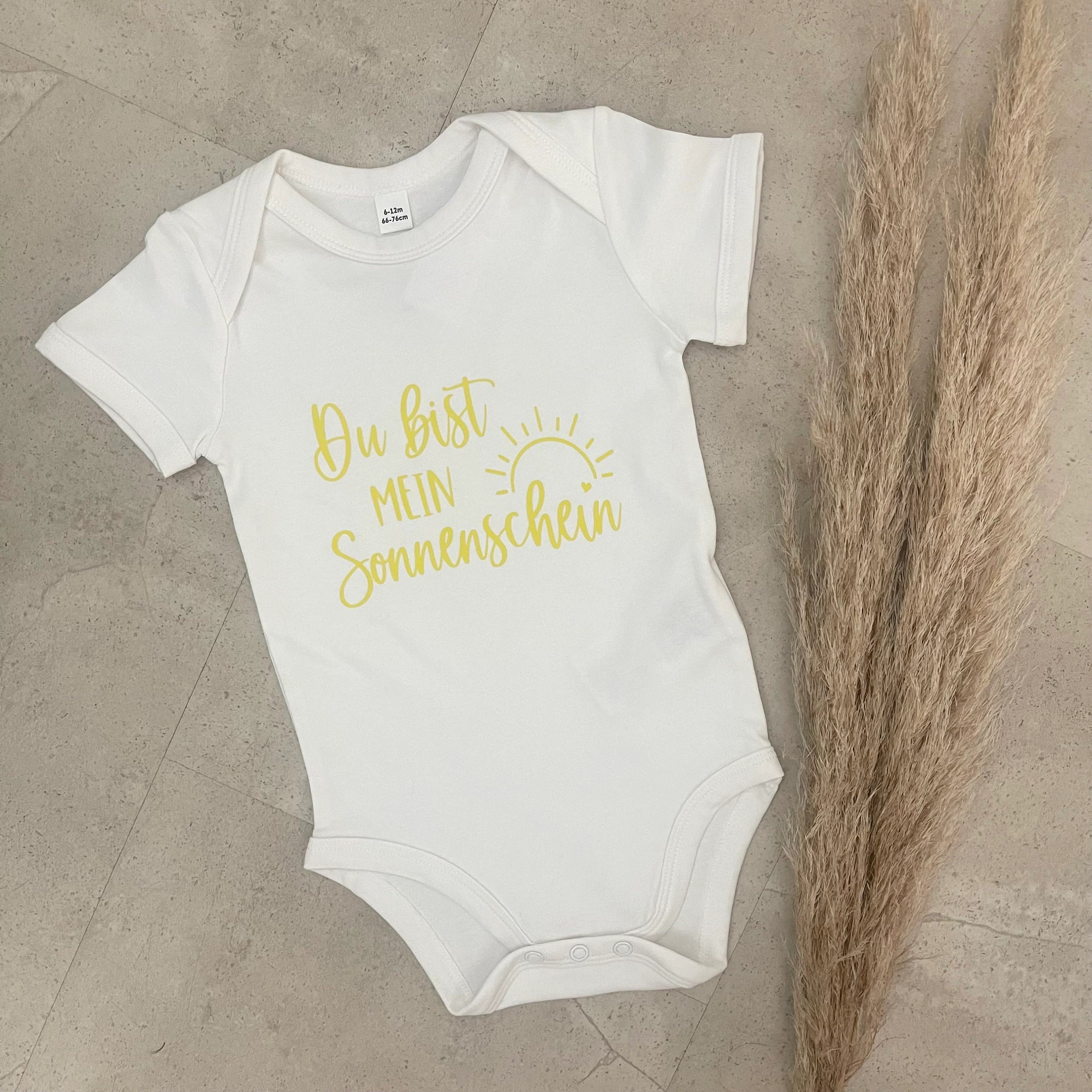 Babybody kurzarm - Du bist mein Sonnenschein | Schwangerschaft | Baby | Geburt | Babygeschenk | Geburtsgeschenk | Newborn