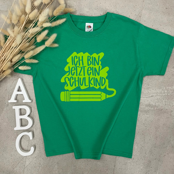 Kinder T-Shirt, Schulkind mit Namen, personalisiert, Einschulung, Schulanfang - Ich bin jetzt ein Schulkind
