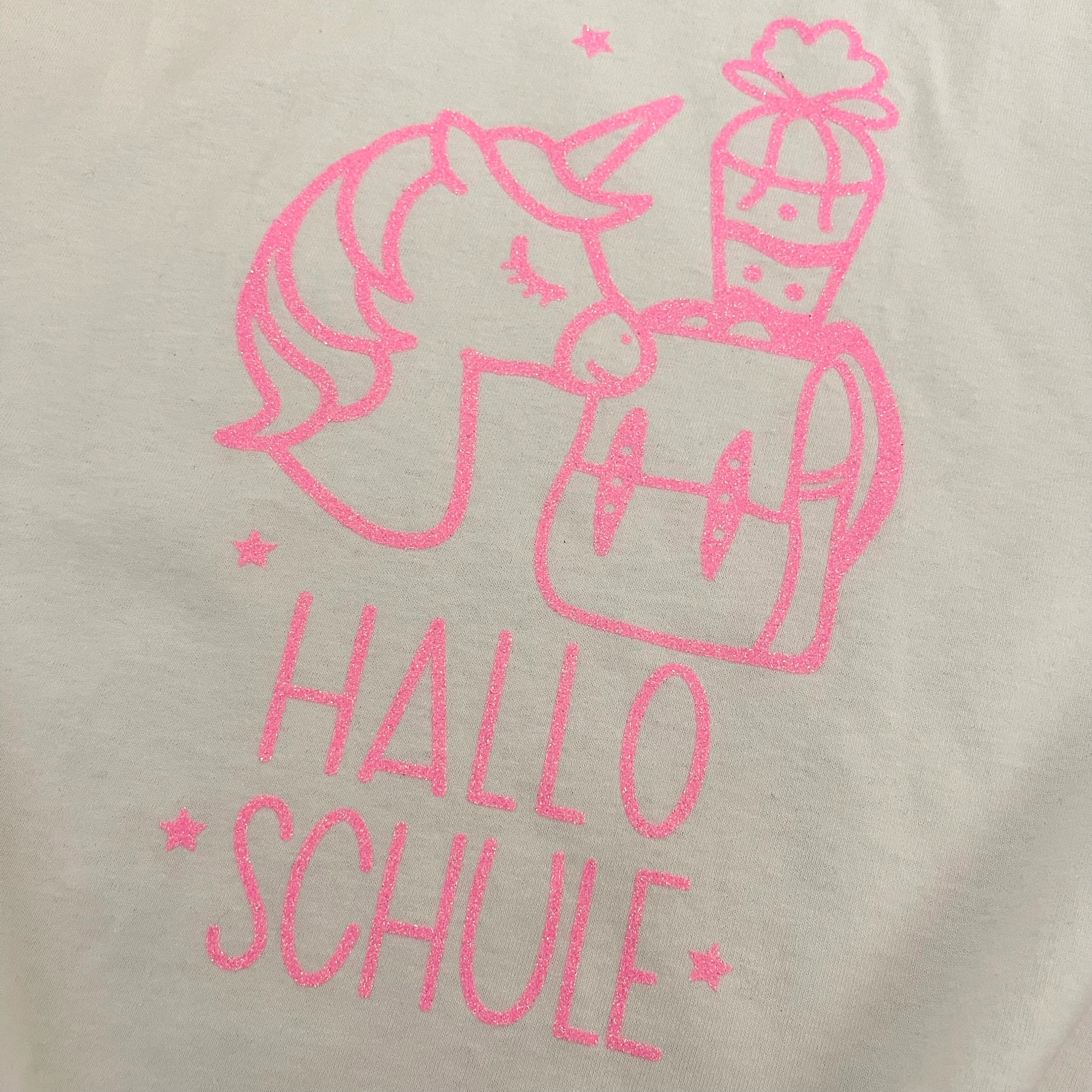 Kinder T-Shirt, Schulkind mit Namen, personalisiert, Einschulung, Schulanfang - Einhorn