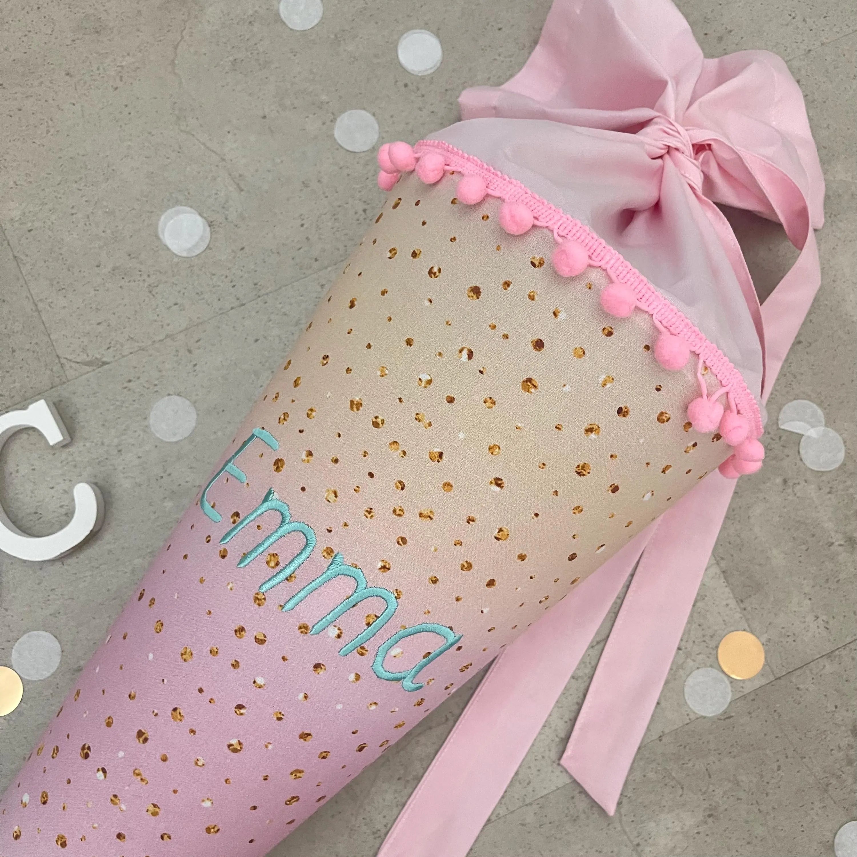 Schultüte Zuckertüte Einschulung Groß 70cm Handmade / Regenbogen