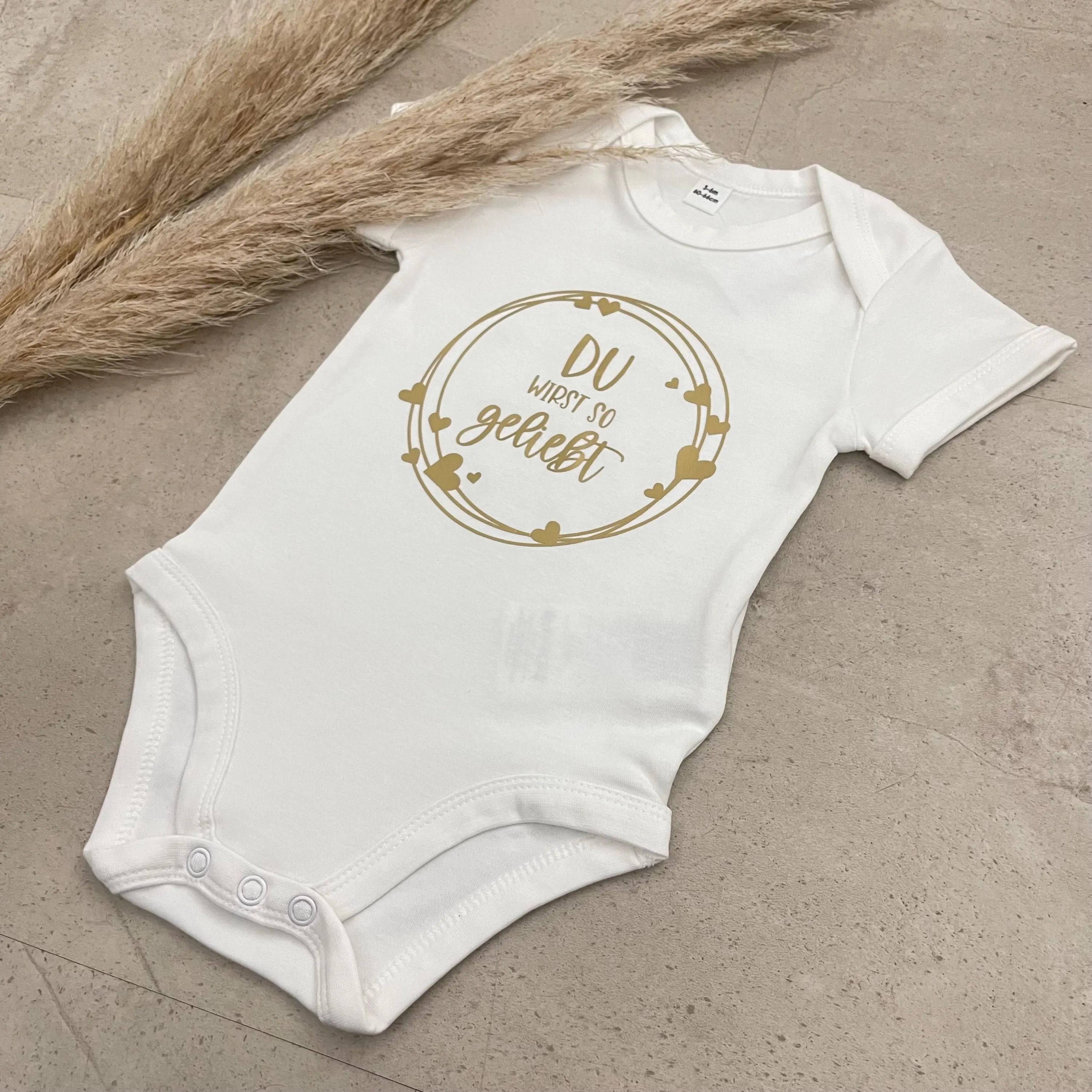 Babybody kurzarm - Du wirst so geliebt | Schwangerschaft | Baby | Geburt | Babygeschenk | Geburtsgeschenk | Newborn