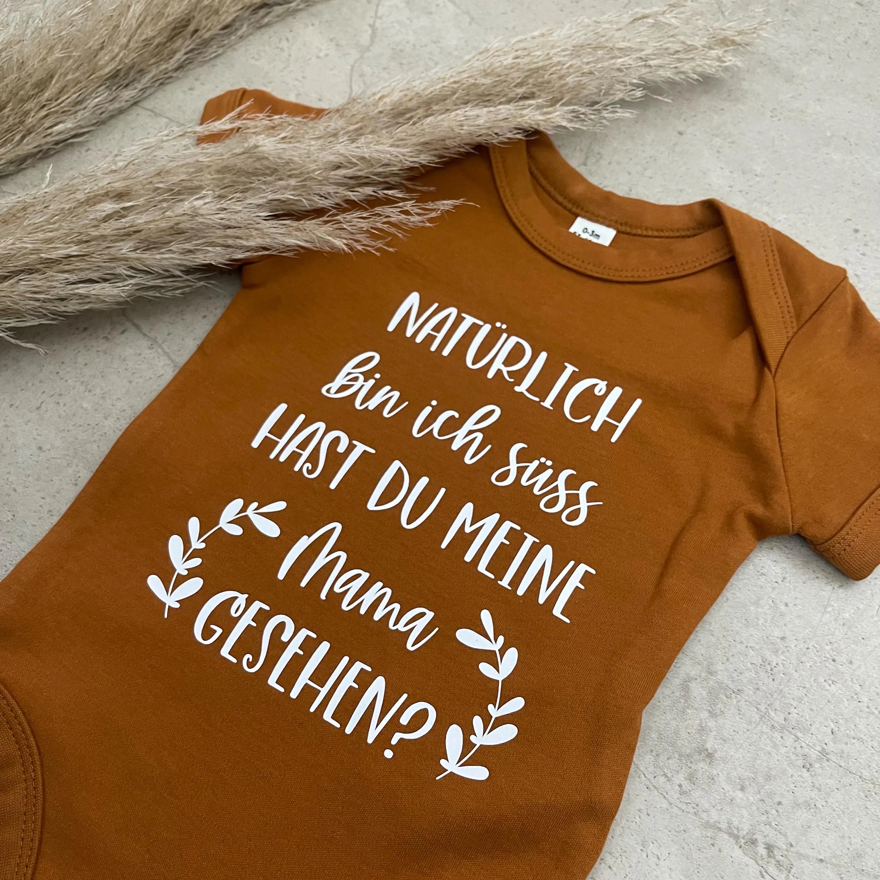 Babybody kurzarm - Natürlich bin ich süß | Schwangerschaft | Baby | Geburt | Babygeschenk | Geburtsgeschenk | Newborn