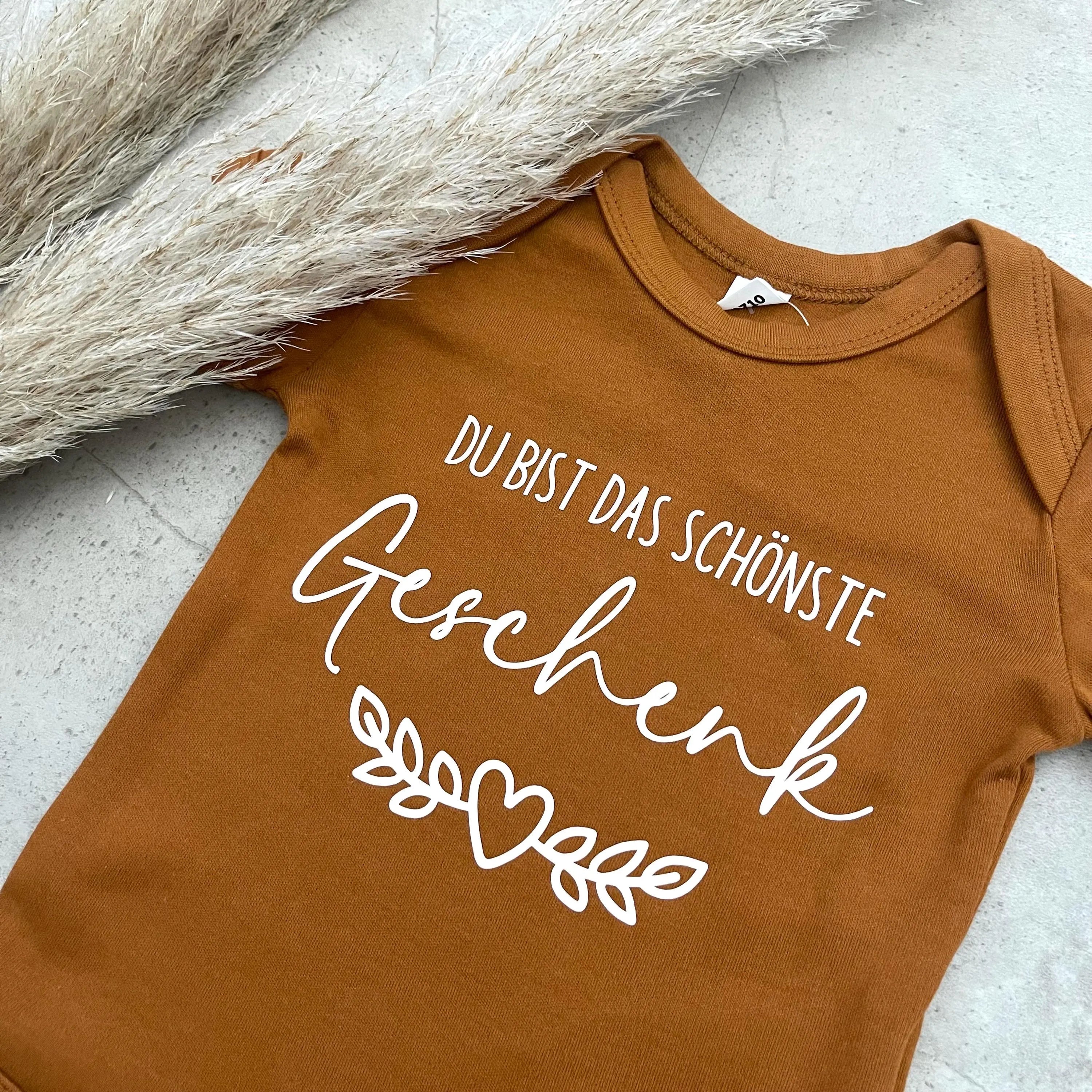 Babybody kurzarm - Du bist das schönste Geschenk| Schwangerschaft | Baby | Geburt | Babygeschenk | Geburtsgeschenk | Newborn