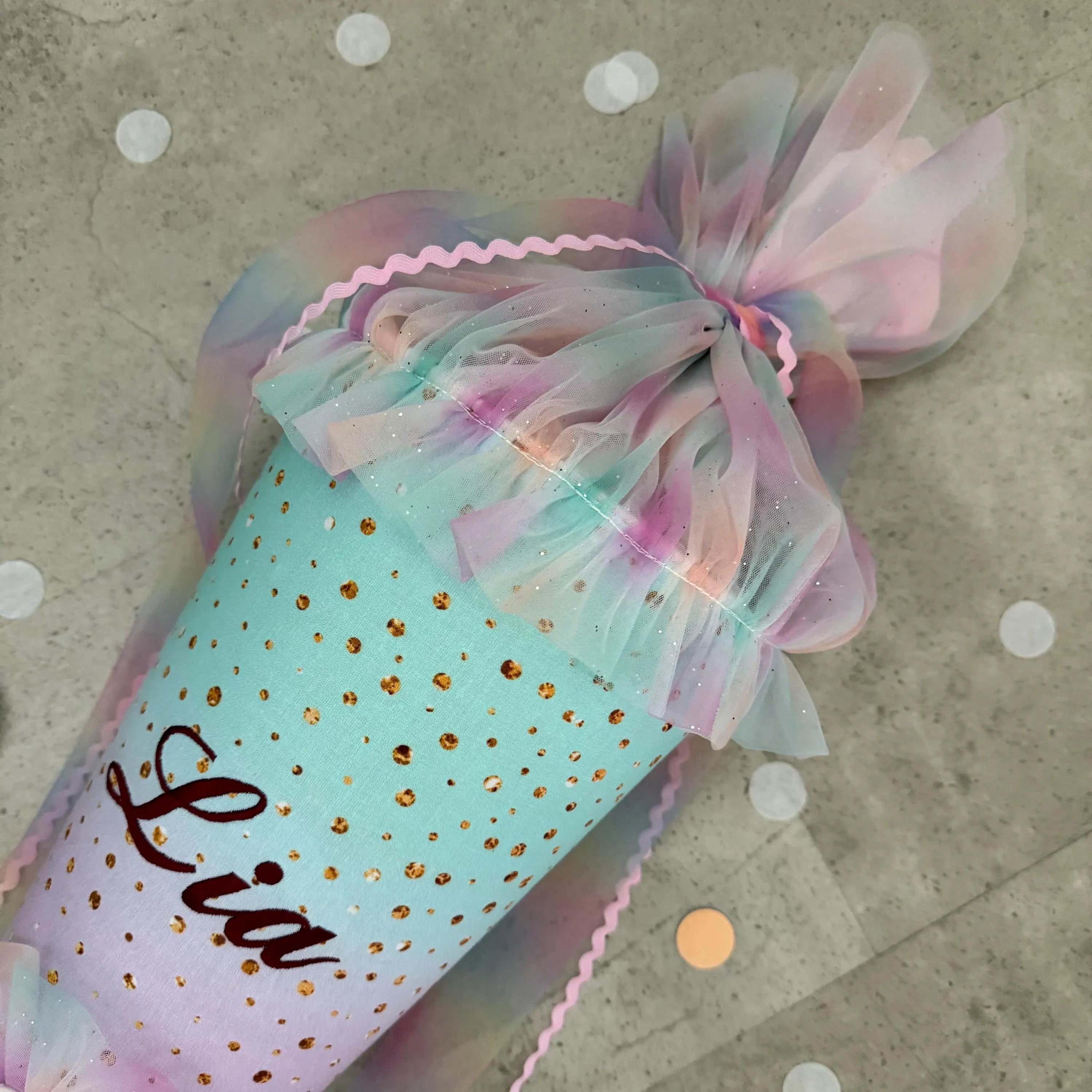 70cm Schultüte Stoff Zuckertüte Einschulung Handmade - Seepferd